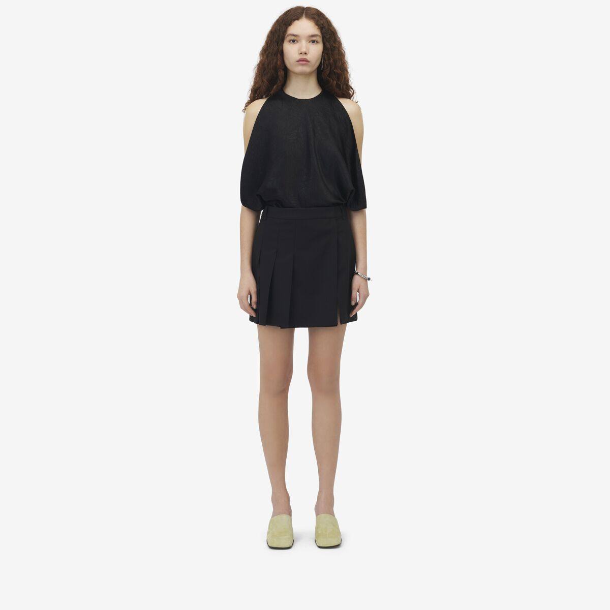 ALEXANDER MCQUEEN - Pleated Mini Skirt - Item 808738QJACA1000